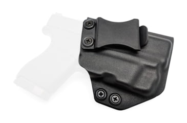 Image of Rounded IWB KYDEX Holster, Glock 43/43X w/ TLR-6, Right Hand, Black, GLK-G43TLR6-BK-RH-VAR