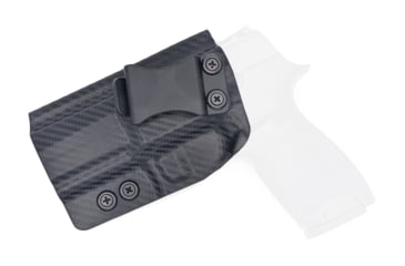 Image of Rounded IWB KYDEX Holster, Sig Sauer P320 Compact/Carry, Left Hand, Carbon Fiber, SSR-P320-CF-LH-VAR