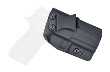 Image of Rounded IWB KYDEX Holster, Sig Sauer P320 Full Size, Right Hand, Black, SSR-P320FS-BK-RH-VAR