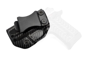 Image of Rounded IWB KYDEX Holster, Springfield 911 .380, Left Hand, Carbon Fiber, SFA-911380-CF-LH-VAR