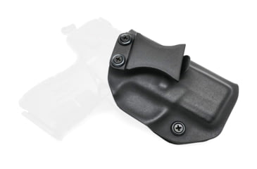 Image of Rounded IWB KYDEX Holster, Springfield XD-E 3.3in 9MM/45ACP, Right Hand, Black, SFA-XDE-BK-RH-VAR