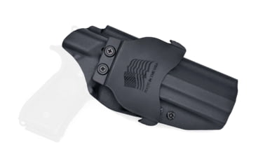 Image of Rounded OWB KYDEX Paddle Holster, Beretta 92 Compact, Left Hand, Black, BTA-92CMPCT-BK-LH-OWBPDL