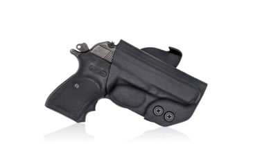 Image of Rounded OWB KYDEX Paddle Holster, Bersa Thunder 380/22 LR, RH, Black, BSA-THN38022-BK-RH-OWBPDL