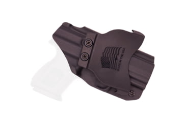 Image of Rounded OWB KYDEX Paddle Holster, FN Herstal FNS-9 Compact, Left Hand, Black, FNH-FNS9C-BK-LH-OWBPDL