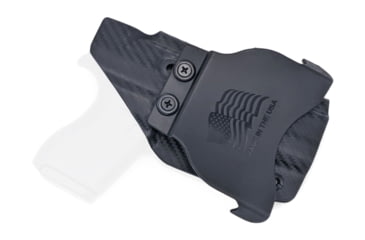 Image of Rounded OWB KYDEX Paddle Holster, Glock 42, Left Hand, Carbon Fiber Black, GLK-G42-CF-LH-OWBPDL