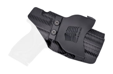 Image of Rounded OWB Paddle Holster, S&amp;W M&amp;P 9C/40C Compact Gen1, LH, Carbon Fiber, SWN-MP9C40C-CF-LH-OWBPDL