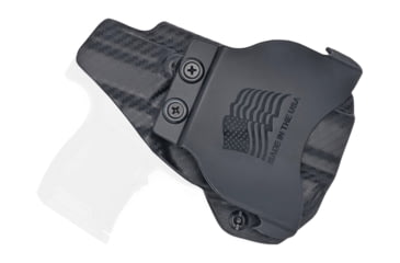 Image of Rounded OWB KYDEX Paddle Holster, Sig Sauer P365 w/Lima Laser, Left Hand, Carbon Fiber, SSR-P365LIMA-CF-LH-OWBPDL