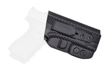 Image of Rounded Tuckable IWB KYDEX Holster, Glock 19/19X/23/32/45 Gen 1-5, Right Hand, Carbon Fiber, GLK-192332-CF-RH-TUCK