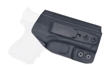 Image of Rounded Tuckable IWB KYDEX Holster, Glock 26/27/33 Gen 1-5, Ambidextrous, Black, GLK-262733-BK-AMBI-TUCK