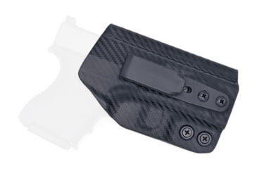 Image of Rounded Tuckable IWB KYDEX Holster, Glock 26/27/33 Gen 1-5, Ambidextrous, Carbon Fiber, GLK-262733-CF-AMBI-TUCK