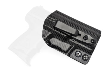 Image of Rounded Tuckable IWB KYDEX Holster, Heckler &amp; Koch P2000SK, Ambidextrous, Carbon Fiber Black, HKH-P2000SK-CF-TUCK