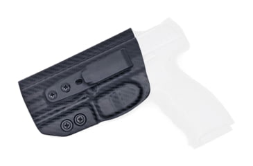 Image of Rounded Tuckable IWB KYDEX Holster, Heckler &amp; Koch VP9, Left Hand, Carbon Fiber, HKH-VP9-CF-LH-TUCK