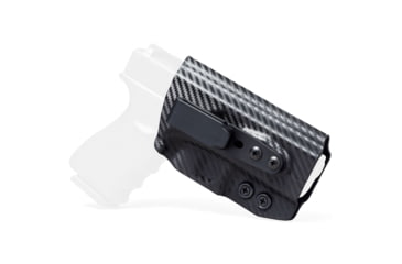 Image of Rounded Tuckable IWB KYDEX Holster, Kel-Tec PF-9, Ambidextrous, Carbon Fiber Black, KTC-PF9-CF-TUCK
