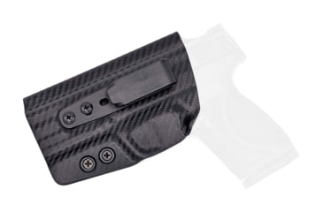 Image of Rounded Tuckable IWB KYDEX Holster, Smith &amp; Wesson M&amp;P 9C/40C Compact Gen 1, Left Hand, Carbon Fiber Black, SWN-MP9C40C-CF-LH-TUCK