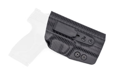 Image of Rounded Tuckable IWB KYDEX Holster, Smith &amp; Wesson M&amp;P M2.0, Right Hand, Carbon Fiber, SWN-MPM20940-CF-RH-TUCK