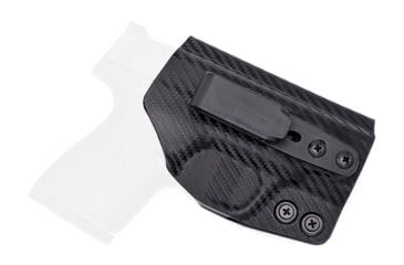 Image of Rounded Tuckable IWB KYDEX Holster, Smith &amp; Wesson M&amp;P SHIELD 9mm/40SW, Ambidextrous, Carbon Fiber, SWN-MPSHIELD-CF-TUCK