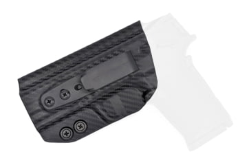 Image of Rounded Tuckable IWB KYDEX Holster, Smith &amp; Wesson M&amp;P SHIELD 9mm EZ, Left Hand, Carbon Fiber, SWN-MPSHIELD9EZ-CF-LH-TUCK