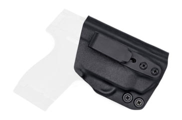 Image of Rounded Tuckable IWB KYDEX Holster, Smith &amp; Wesson M&amp;P SHIELD M2.0 9MM/40SW w/Integrated Crimson Trace Laser, Right Hand, Black, SWN-MPSHM2LSR-BK-RH-TUCK