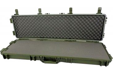 Image of Condition 1 100818 Airtight/Watertight Rifle Wheeled Case w/ Slab Foam, Green, Large H818GNF8968AC1