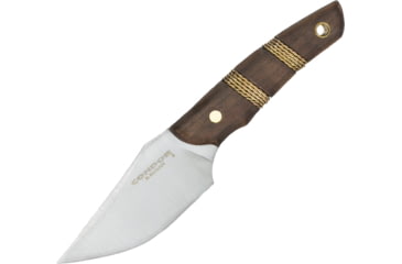Image of Condor Tool and Knife Headstrong Knife, 7.63in Overall, 3.5in Satin 1095Hc Steel Blade, Walnut Handle With Recessed Wire Wrapping, Brown Leather Sheath, CTK2813-4.0HC