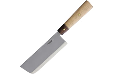 Image of Condor Tool and Knife Kondoru Kitchen Nakkiri Knife Kitchen Knives, 11.75in Overall, 6.5in 1095Hc Steel Blade, Blasted Satin Blade, Hickory And Walnut Wood, CTK5001-7.0
