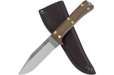 Image of Condor Tool and Knife Lifeland Hunter Knife Fixed Blade Knife, 4in, 440C Steel, Drop Point, Satin, Walnut Handle, CTK103-4.5-4C