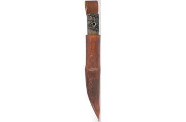 Image of Condor Tool and Knife Mini Indigenous Puukko Knife, 7.13in Overall, 3.25in Condor Classic 1095Hc Steel Blade, Walnut Handle, Handle Features Recessed Wire Wrapping And Burnt Artwork, CTK2812-3.2HC