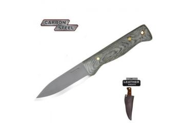Image of Condor Tool and Knife Bushlore Knife, Black Micarta Handle, Plain CTK232-4.3HCM