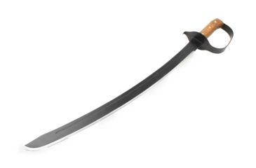 Image of Condor Tool and Knife Naval Cutlass Sword,24in Black Plain 1075 High Carbon Steel, Epoxy Black Powder Coating,Hardwood Handle w/Sheath CTK360-24HC