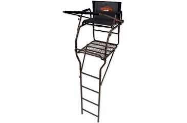 Image of Copper Ridge Outdoors 18 foot Ultra Comfort Oversized Man and a Half Ladder Stand, Black LS5002CR