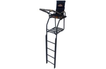 Image of Copper Ridge Outdoors 21 foot Deluxe Tree Stand w/Ladder, Black/Tree Camo 02-MKLS01-D21CR
