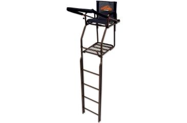 Image of Copper Ridge Outdoors 21 foot Ultra Comfort Double Rail Tree Stand w/Ladder, Black LS5003CR