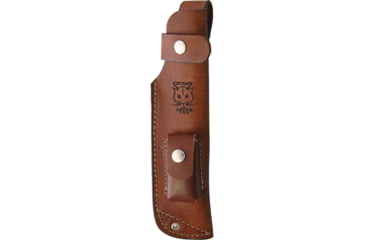 Image of Cougar Creek Wilderness Survivor Knife, 10.5in Overall, 5.75in Satin 1095Hc Steel Blade, Python Canvas Micarta Handle, Brown Leather Sheath w/ Sharpening Stone, QC0113 PYTHON
