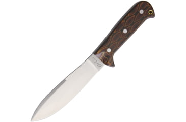 Image of Cougar Creek Wilderness Survivor Knife, 10.5in Overall, 5.75in Satin 1095Hc Steel Blade, Python Canvas Micarta Handle, Brown Leather Sheath w/ Sharpening Stone, QC0113 PYTHON
