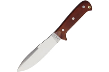 Image of Cougar Creek Wilderness Survivor Knife, Red Canvas Knife, 10.5in Overall, 5.75in Satin 1095Hc Steel Blade, Double Red Coral Micarta Handle, Cinnamon Liners, Sheath, QC0113 RED CANVAS
