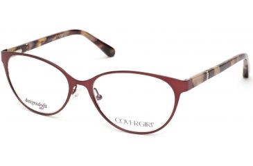 Image of Cover Girl CG0465 Eyeglass Frames - Matte Bordeaux Frame Color, Matte Bordeaux Lens Color