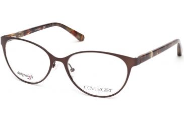 Image of Cover Girl CG0465 Eyeglass Frames - Matte Dark Brown Frame Color, Matte Dark Brown Lens Color