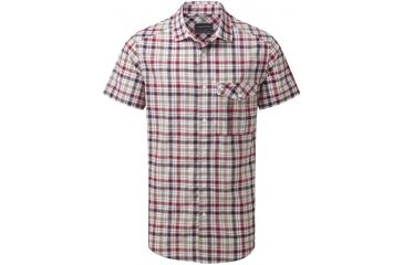 Image of Crag Hoppers Avery Short Sleeve Shirt - Men's -Chesterfield Red Combo-Medium