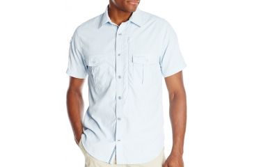 Image of Crag Hoppers NosiLife Short Sleeve Shirt - Men's-Blue Mist-Small