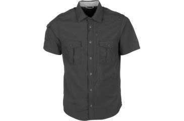 Image of Craghoppers NosiLife Short Sleeve Shirt - Mens-Black Pepper-Large