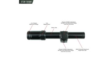 Image of Crimson Trace 3 Series Sport Rifle Scope, 1-8x28mm, FFP, 34mm Tube, SR2-MOA Reticle, Black CSA-3108