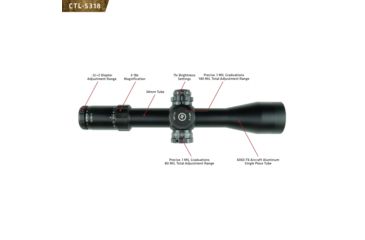 Image of Crimson Trace 5 Series Tactical Rifle Scope, 3-18x50mm, FFP, 34mm Tube, MR1-MIL Illuminated Reticle, Black CTL-5318