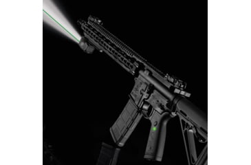 Image of Crimson Trace LiNQ Green Laser and Tactical Light Sight for AR Rifles, CR2, Green, 300 Lumens, Black, LNQ-100G