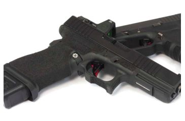Image of Cross Armory Enhanced Flat Faced Trigger for Glock Frames Gen 1 - 4, Aluminum, 40cal, Black Finish, crGTdi40