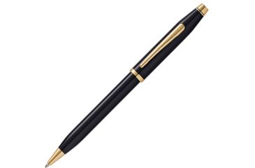 Image of Cross Century II Black Lacquer Ballpoint Pen w/ 23K Gold Appointments, Black 412WG1