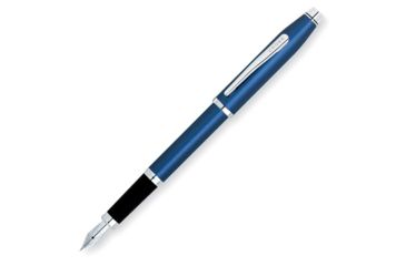 Image of Cross Century II Translucent Blue Lacquer Fountain Pen - Fine Point w/ Rhodium Appointments, Blue AT0086103FS