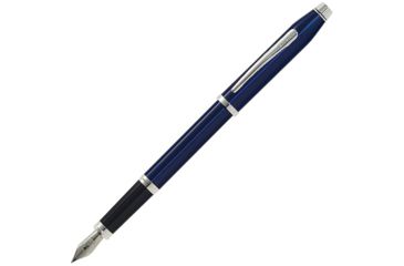 Image of Cross Century II Translucent Blue Lacquer Fountain Pen - Medium Point w/ Rhodium Appointments, Blue AT0086103MS