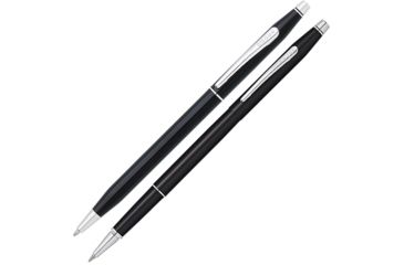 Image of Cross Classic Century Black Lacquer Ballpoint and Rollerball Pen Gift Set, Black AT0088111