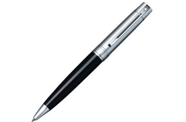 Image of Cross Sheaffer 300 Glossy Black Barrel Ballpoint Pen w/ Chrome Plated Cup, Black E2931451