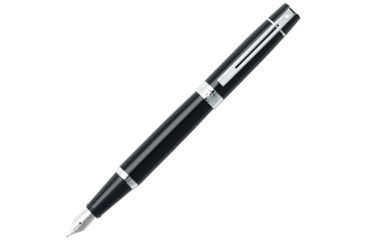 Image of Cross Sheaffer 300 Glossy Black Fountain Pen w/ Meduim Nib and Chrome Plated Appointments, Black E0931243